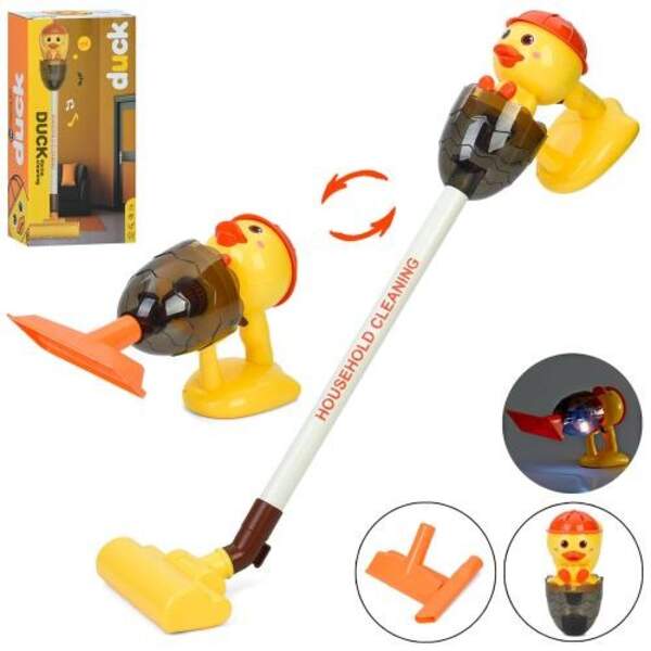 Пилосос HJ198A (18шт) 70см, каченя, музика, світло, на бат-ці, в кор-ці, 19,5-36,5-11см (шт)