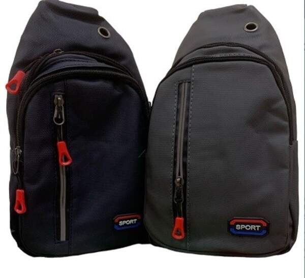 Сумка нагрудна чоловіча. нейлон.(17,5*30)см №9212 3- відділення (150) (шт)