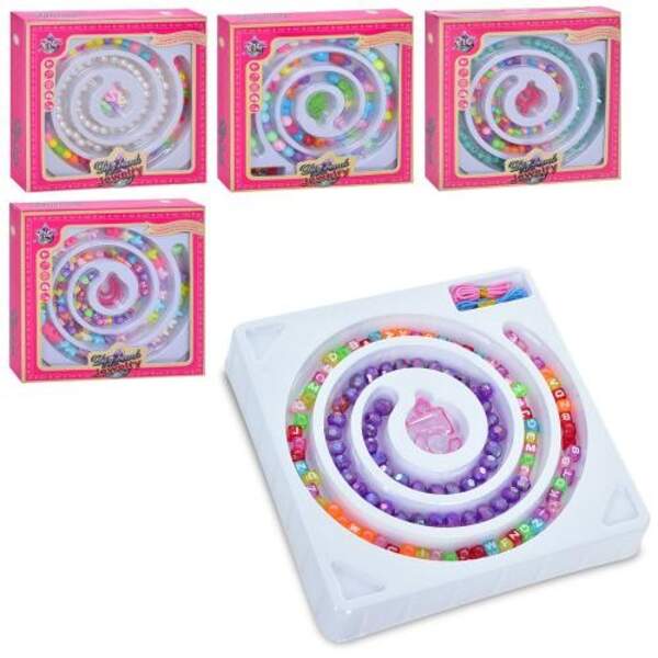 Набір для творчості 22161-62-63-64-65 (200шт) намистини, нитки, підвіска, 5 видів, в кор-ці, 15-15-3 (шт)