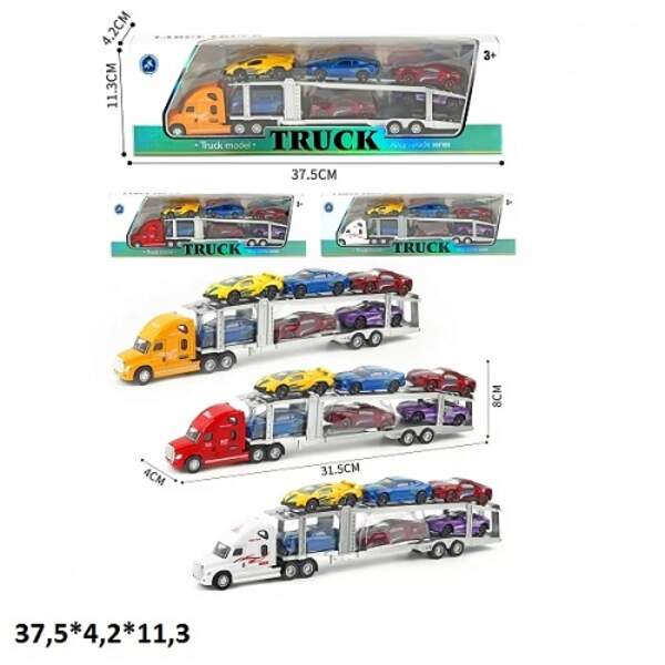 Трейлер-трек 6603-22 з метал.машинками (6шт.) інерц.3кол.кор.37,5*4,2*11,3 /84/ (шт)