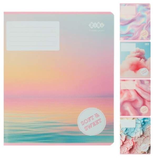 Зошит учнівський загальний TEXTURE, 96 арк., клітинка, KIDS LINE ZB25.1792K-99 (10/120шт) (шт)