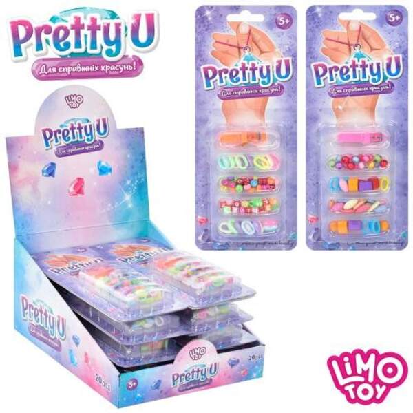 Бісер M 4988 UA (240шт)намистини, підвіски, нитки,на листі,мікс видів, 20шт в диспл, 27-21-13см (шт)