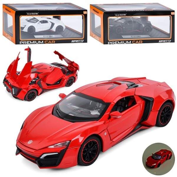 Машина AP-1839 (12шт) АвтоСвіт,1:24, метал, інерц, 20см, відчиняються двері/капот/багажник, гумові к (шт)