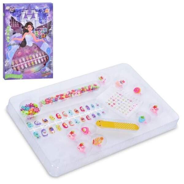 Набір для творчості 22173-76 (60шт) наліпки на нігті, пилочка, кільця, бісер, 2 види, в кор-ці, 32-2 (шт)