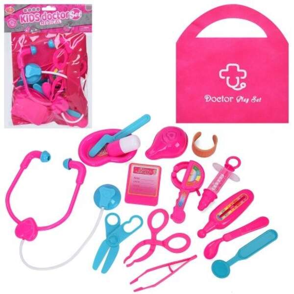 Набір лікаря KJ2041A-6 (72шт) стетоскоп, ножиці, медичні інструменти, сумка, у пакеті, 18-26-4см (шт)