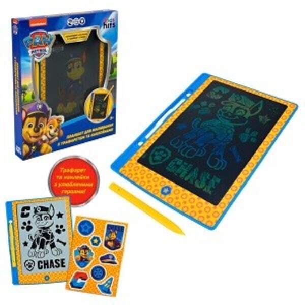 Планшет для малювання Paw Patrol арт. KH73/001L (40шт)  LCD екран 8,5'', трафарет, наліпки в кор. 21 (шт)