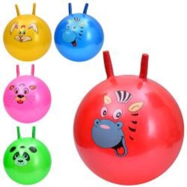 М'яч для фітнесу MS 4302 (40шт) з ріжками, 45см, 350г, 5 кольорів/мікс видів, у пакеті, 13-17-4см (шт)