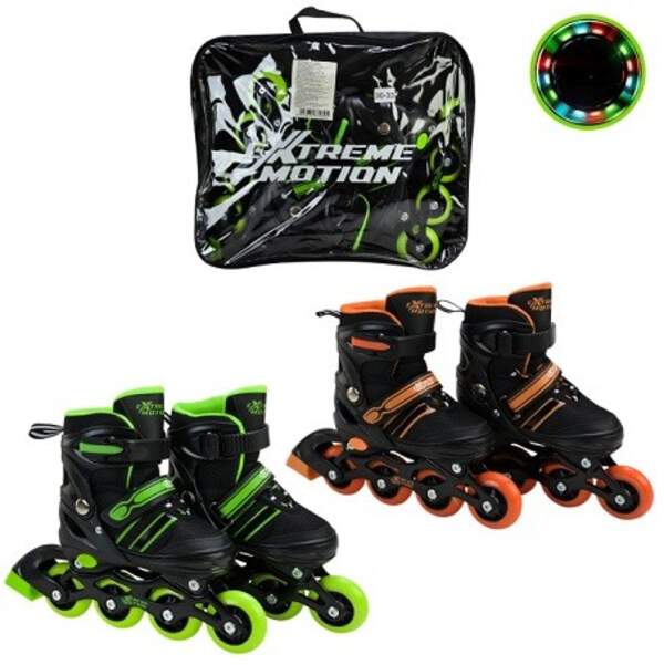 Роликовi ковзани арт. RL2670 (6шт) розмір S (30-33) колеса PU 1 світло у сумці 38*7*31 см   см (шт)