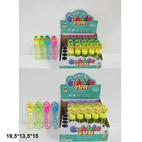 Мильні бульбашки 30мл 1818/1825 фрукти 2в.4кол.24шт.в кор.19,5*13,5*15 /18/432/ (шт)