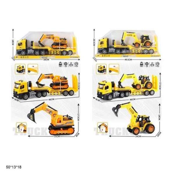 Трейлер 588A-4/6 автовоз з будтехнікою інерц.2в.пласт.50*13*18 /36/ (шт)