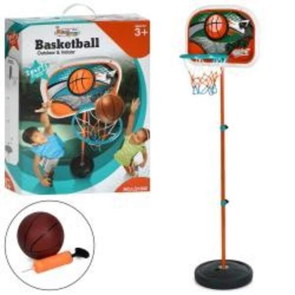 Баскетбольне кільце MR 1550 (8шт) на стійці(метал) 123см/160см, щит(пластик) 46-33см, кільце (пласти (шт)