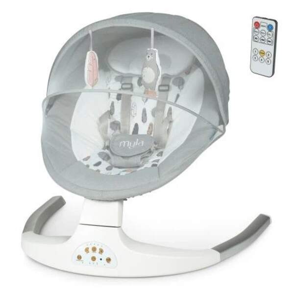 Заколисуючий центр ME 1074 MYLA Soft Pink (1шт) пульт,5швид.,таймер,12мелод.,USB,2пол.,сірий+персик. (шт)