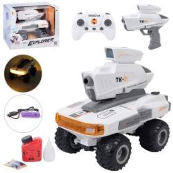 Машина 8670W (6шт) 2.4G, р/к, акум, 27,5см, стріляє водяними кулями, пара/дим, світло, гумові колеса (шт)