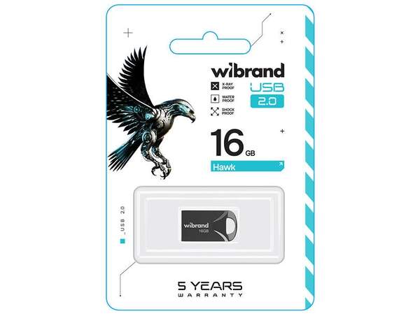 Флеш-накопичувач Flash Wibrand USB 2.0 Hawk 16Gb Black (WI2.0/HA16M1B) (шт)
