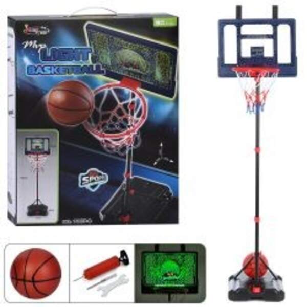 Баскетбольне кільце MR 1539 (4шт) на стійці (метал) 160см/190см, щит(пластик), кільце(метал)25см,зв, (шт)