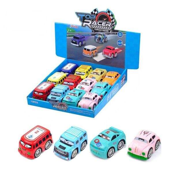 Машина 638D-2 (48шт) інерція, 9,5см, гумові колеса, 12шт(4 види) в дисплеї, 29-6,5-33см (шт)