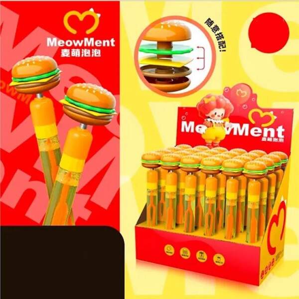 Мильні бульбашки 2833 (96шт) меч, 26см, ручка-бургер на пружині, 24шт в дисплеї, 32-27,5-21см (шт)