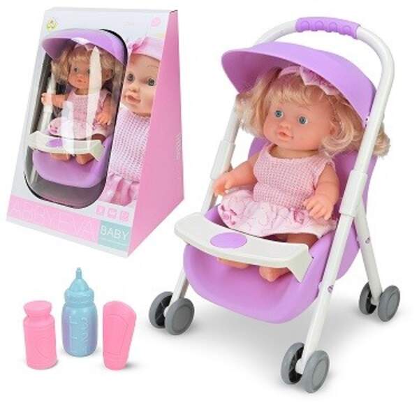 Лялька арт. YL338-3 (16шт/2)  у наборі,  візочок. Аксес короб. 25*20,5*34 см (шт)