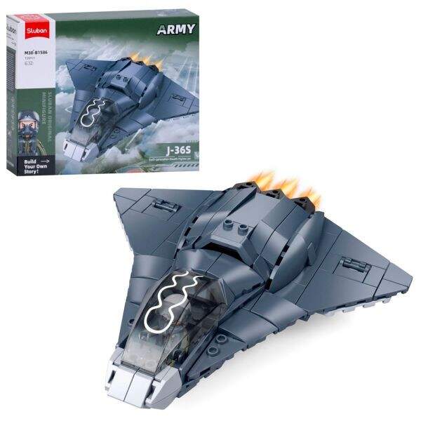 Конструктор SLUBAN M38-B1586 (60шт) військовий, літак, 16,4см, 1:55, фігурка, 159дет, в кор-ці, 23,5 (шт)