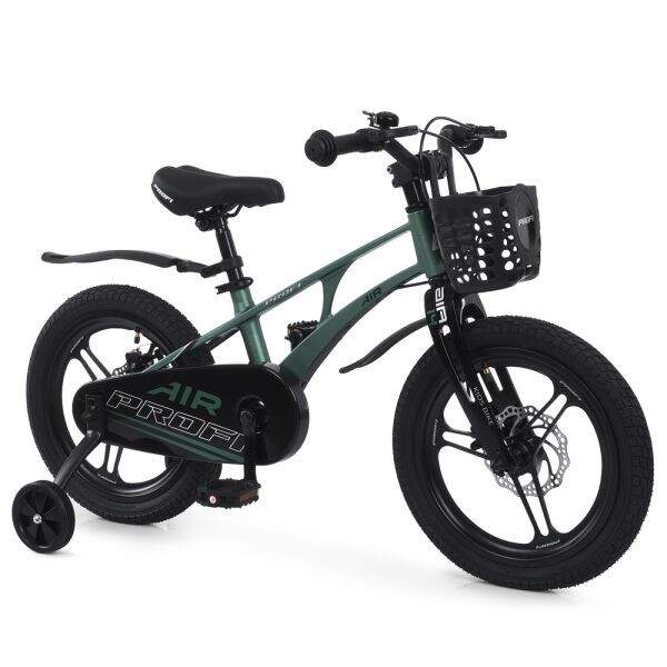 Велосипед дитячий PROF1 AIR PRO 14д. MB 141059 dark green (1шт) SKD75,магнез.рама,вилка,обод,перед/з (шт)