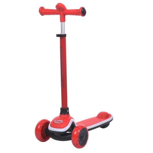 Самокат 5566-red (1шт) Maxi-big, метал+пластик, 3колесаПУ, 2колеса 120мм світло, заднє 75мм світло, (шт)