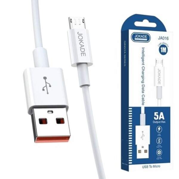 Кабель USB JOKADE 016 мікро білий (шт)