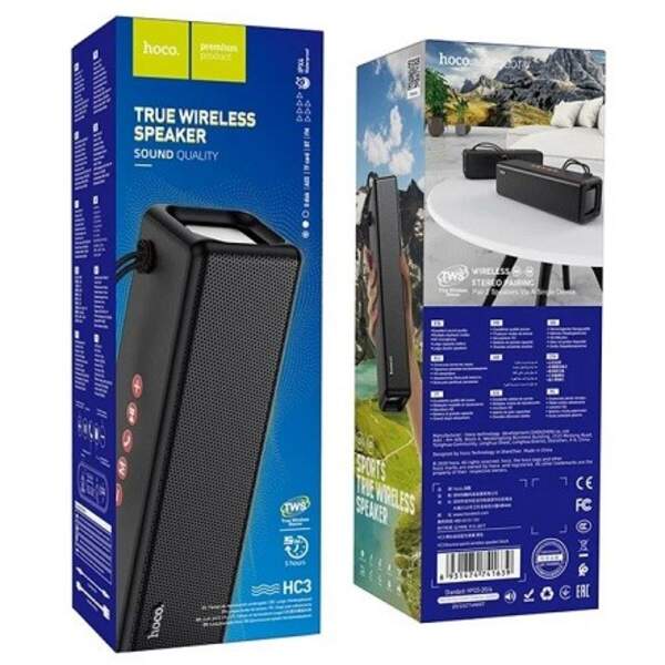 Портативна Bluetooth колонка HOCO HC3 Bounce sports wireless speaker Black (шт)