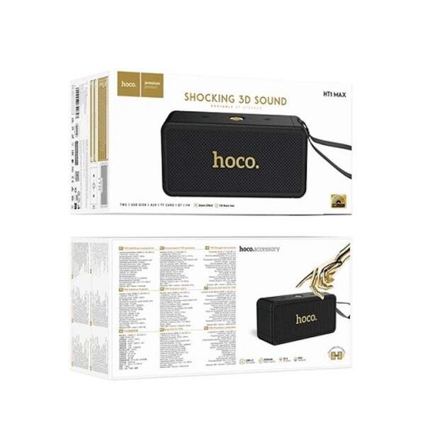 Портативна Bluetooth колонка Hoco HT1 Max Marquis Sports BT Speaker 20W*2 Black (шт)