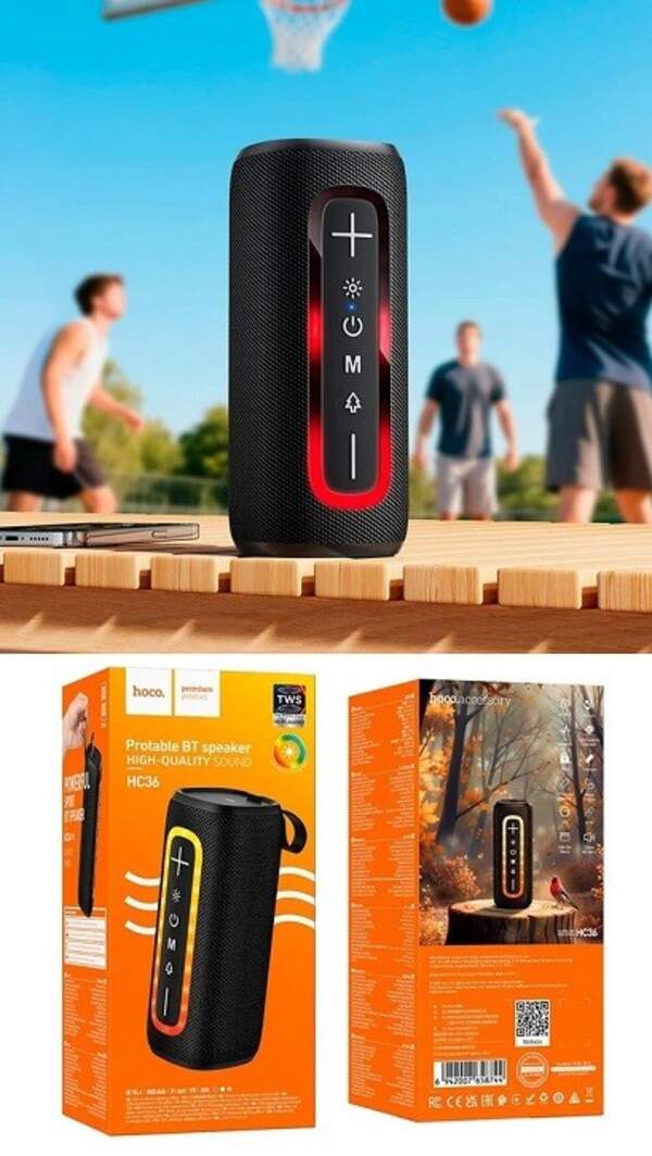 Портативна Bluetooth колонка HOCO HC36 Brocade sports BT speaker black (шт)