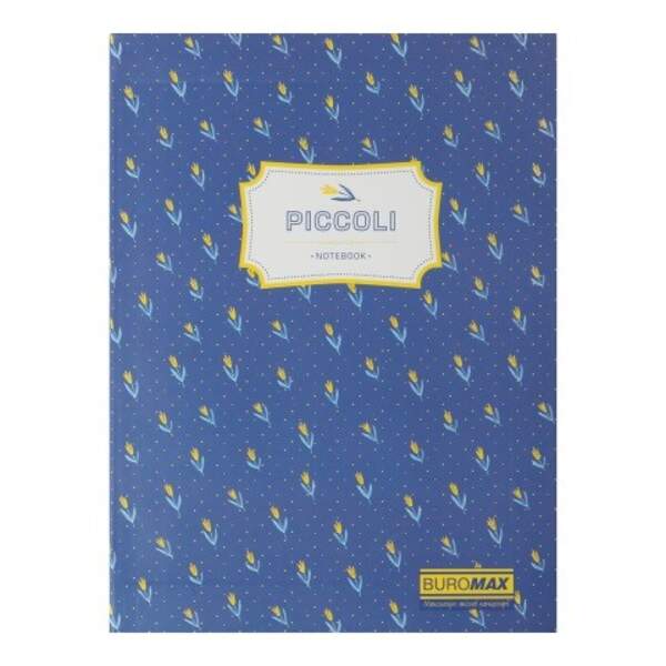 Записна книжка PICCOLI, А5, 80 арк., клітинка, інтегральна обкладинка, синя BM.24522101-02 (1/20) (шт)
