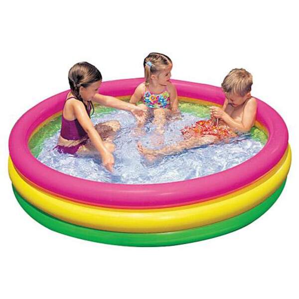 Басейн 57412 (6шт) коло, 2+, 3кільця, захід сонця, 114-25см, 131л, надув.дно, ремкомплект, в кор-ці, (шт.)