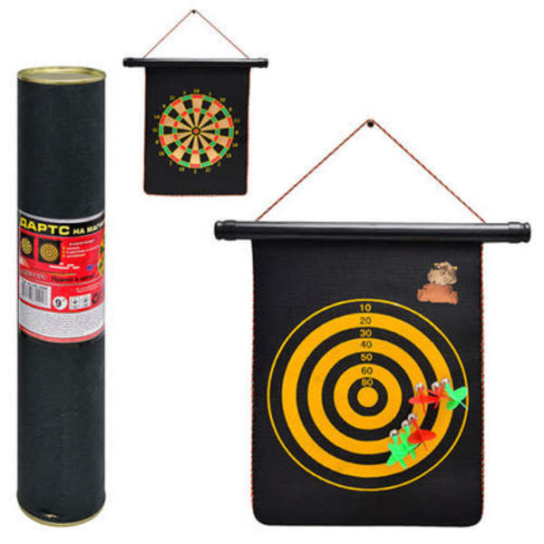 Дартс MS 0098 (24шт) 9 дюймів, магнітний, дротики з магнітом 2шт, розмір поля 34,5-25см, двостор (шт.)