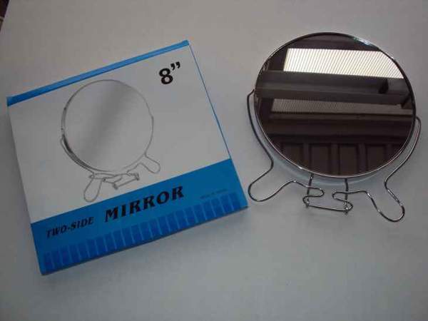 Дзеркало №ЗМК-8 мет. із збільш. 2стор. коло. срібло. колір (72) (шт.)