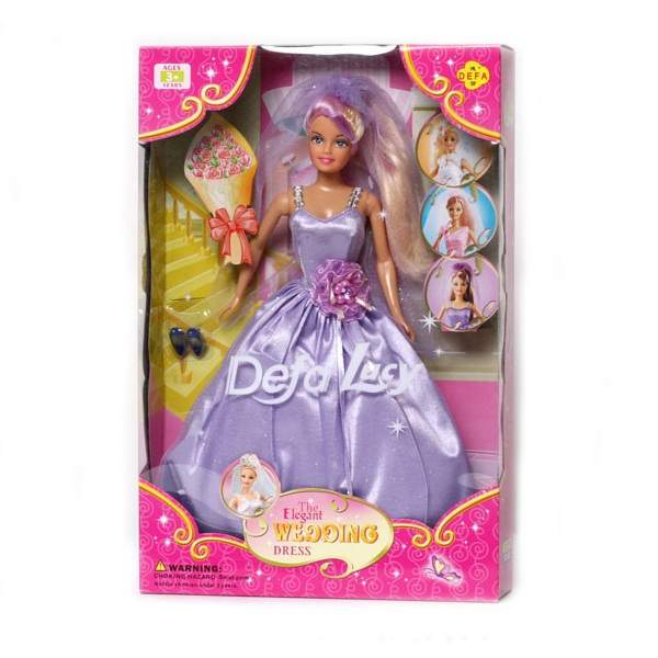 Лялька DEFA 6003 (24шт) наречена, 3 види, в кор-ці, 33-22-6см (шт.)