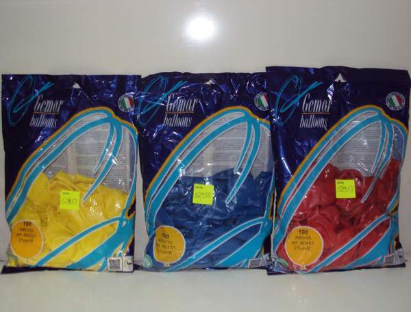 Повітряні кульки (100шт/упак) однотонні,А80 (21см) (шт.)