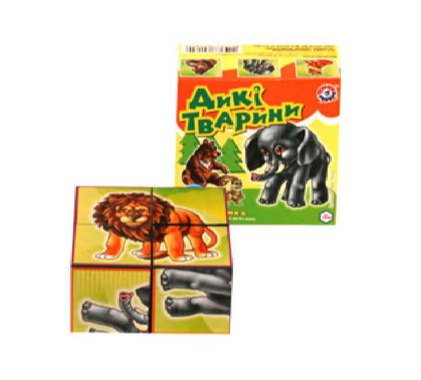 кубики "дикі тварини"  1820/34 шт (шт.)