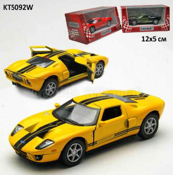 Модель легкова FORD GT (2006) 5'' KT5092W метал.інерц.відкр.дв.4кол.кор./96/ (шт.)