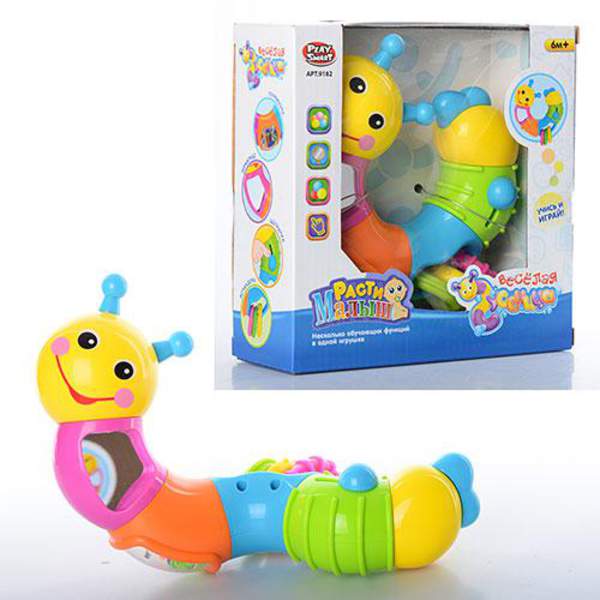 JT Гра 9182 (72шт) гусениця 25см, підв. деталі, брязкальце, тріскачка, дзеркало, в кор-ці, 18-18-6см (шт.)