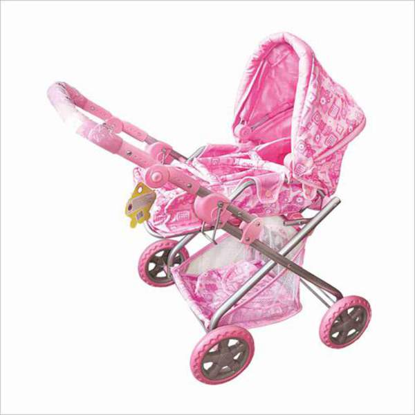 Коляска 9346/016/81100 (4шт) для ляльки,демісез,кошик,регул.ручка,метал,мікс вигляд,кор,37-45-14см (шт.)