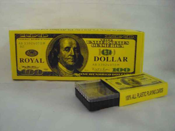 Карти гральні пластик 19мік. "Долар"  12шт в упак. №D-19 (12/144шт) (шт.)