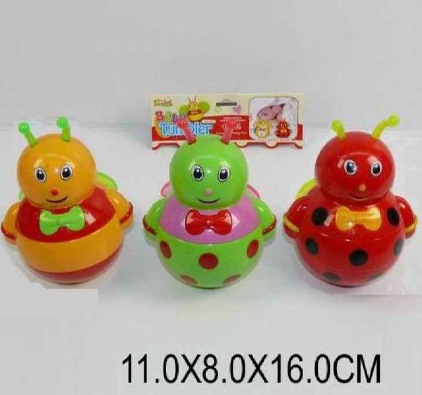 Неваляйка 403/403-1 (96шт) 3 кольори, муз, світло, у кульку, 11-8-16см (шт.)