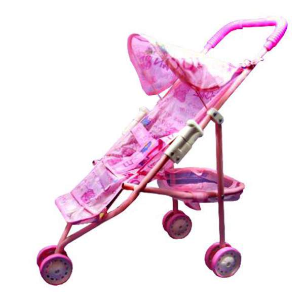 Коляска 836 A (24шт) для ляльки, залізна, прогулянкова, триколісна, кошик, в кульку, 55-26-9см (шт.)