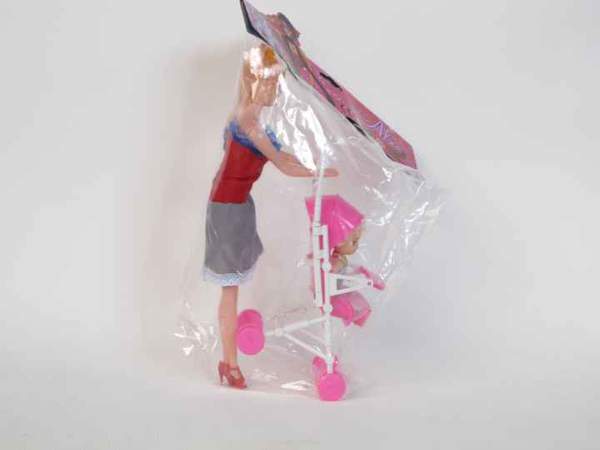 Лялька 68003 A (144шт) 27см, з коляскою 10-17,5-7см, дочка 10,5см, мікс видів, у кульку, 33-22-7см (шт.)