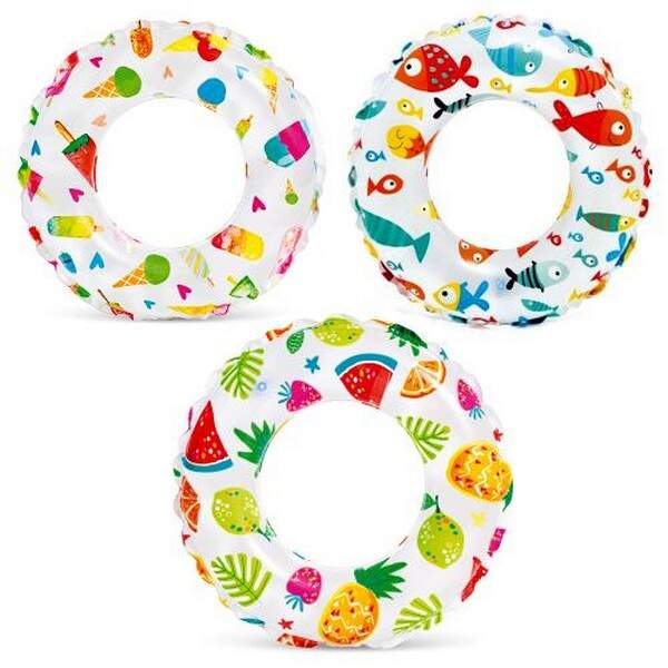 59230 Круг для плавання  (36шт) кольоровий, 51см, 3 види, в кульку, 23-15,5см (шт.)