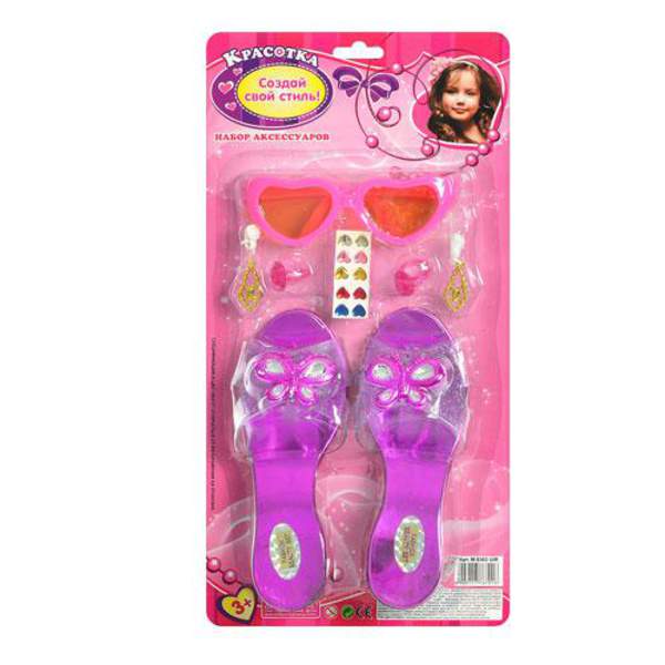 Туфлі M 0303 U/R (72шт) 18см, окуляри, сережки, наклейки, на листі, 19-38-5,5см (шт.)