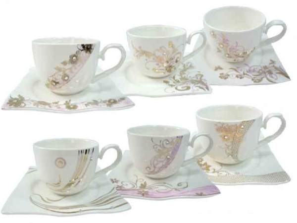 2320 Чашка з блюдцем 230мл Кристали (24) 2320 (шт.)