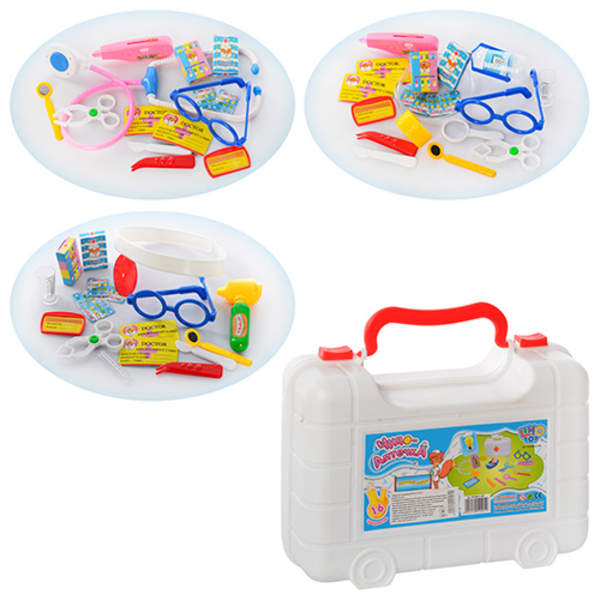 Лікар M 0464 ABC U/R (72шт) 3 види (15 предметів, 16 предметів, 14 предметів), у валізі, 20-16-7см (шт.)