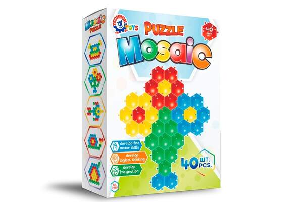Іграшка пластмасова "Мозаїка-пазли "Килимок" (40 дет.) 2940 /18 шт (шт.)