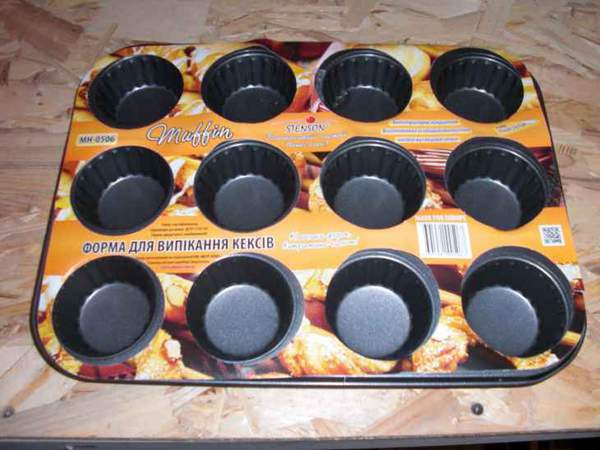 Форма для випікання кексів 12шт/л 35*26.5*1.5см MH-0506 (24шт) (шт.)