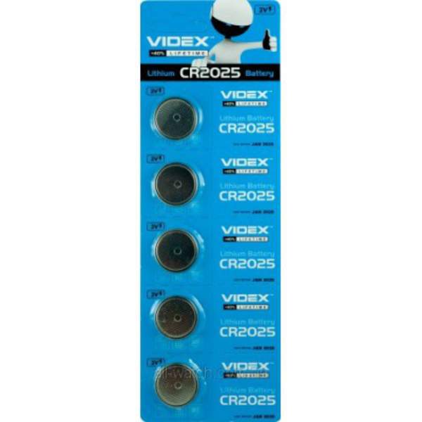 Батарейки Videx CR2025 Lithium 5 шт. (шт.)